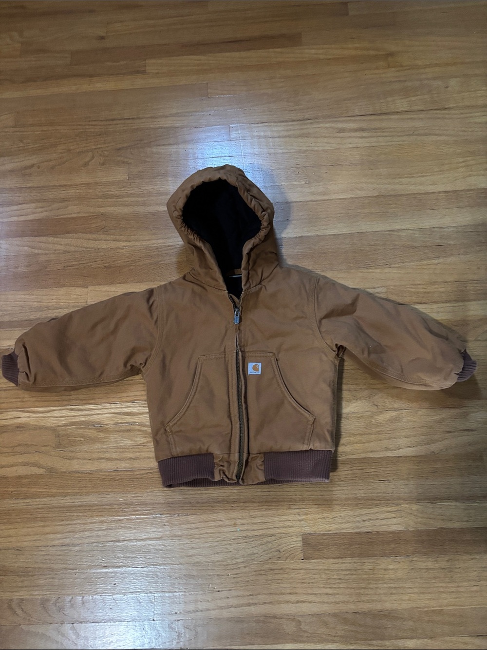 Carhartt Tan Kids' Hooded Work Jacket